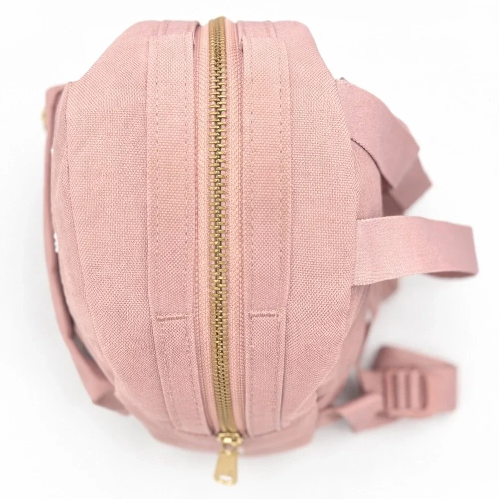 Herschel Nova Mini Backpack Ash Rose Pink 9L Gold Zip Striped Lining Women's Bag